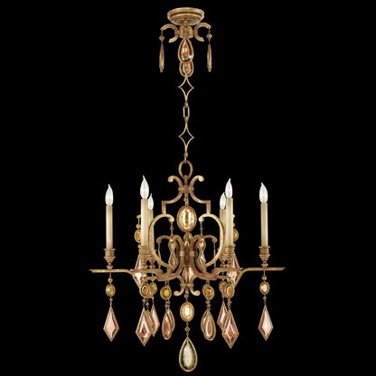 Fine Art Lamps Encased Gems 29 Inch 6 Light Chandelier Cp98528