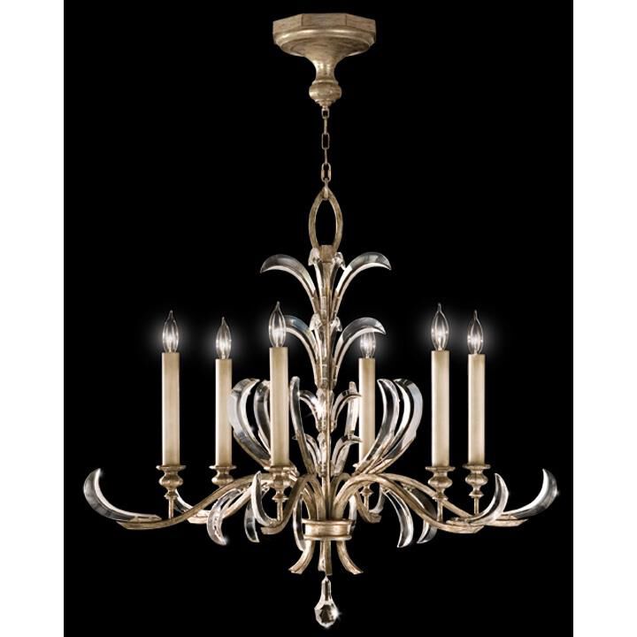 Fine Art Lamps Beveled Arcs 37 Inch 6 Light Chandelier Cp99241