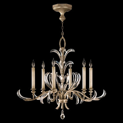 Fine Art Lamps Beveled Arcs 37 Inch 6 Light Chandelier Cp99241