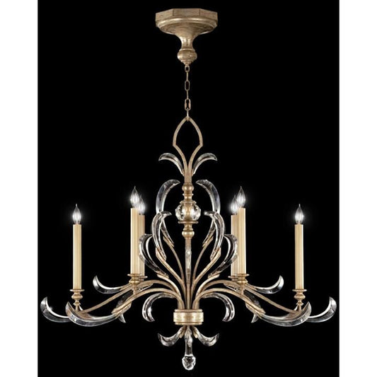 Fine Art Lamps Beveled Arcs 44 Inch 6 Light Chandelier Cp99244