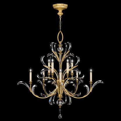 Fine Art Lamps Beveled Arcs 56 Inch 10 Light Chandelier Cp100248