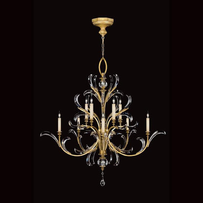 Fine Art Lamps Beveled Arcs 56 Inch 10 Light Chandelier Cp100248