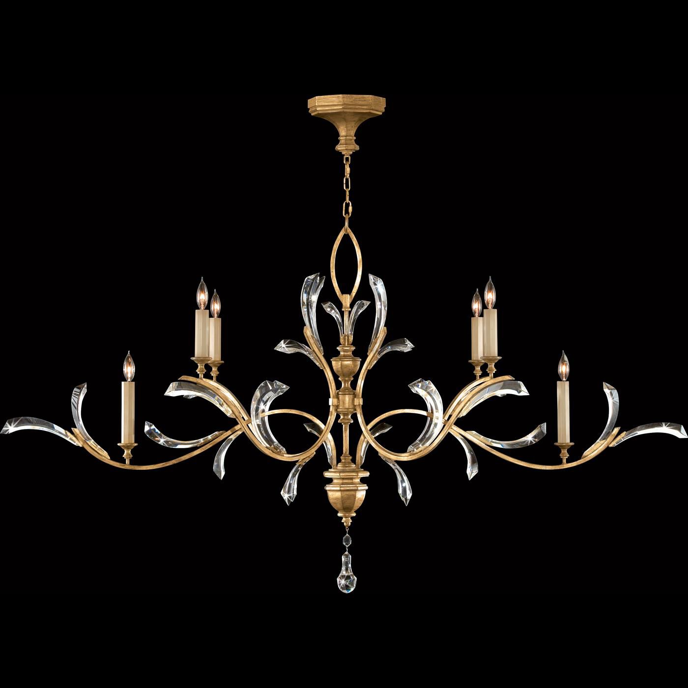 Fine Art Lamps Beveled Arcs 74 Inch 6 Light Chandelier Cp100315