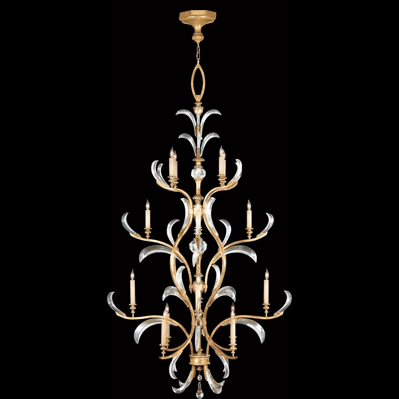 Fine Art Lamps Beveled Arcs 48 Inch 16 Light Chandelier Cp100339