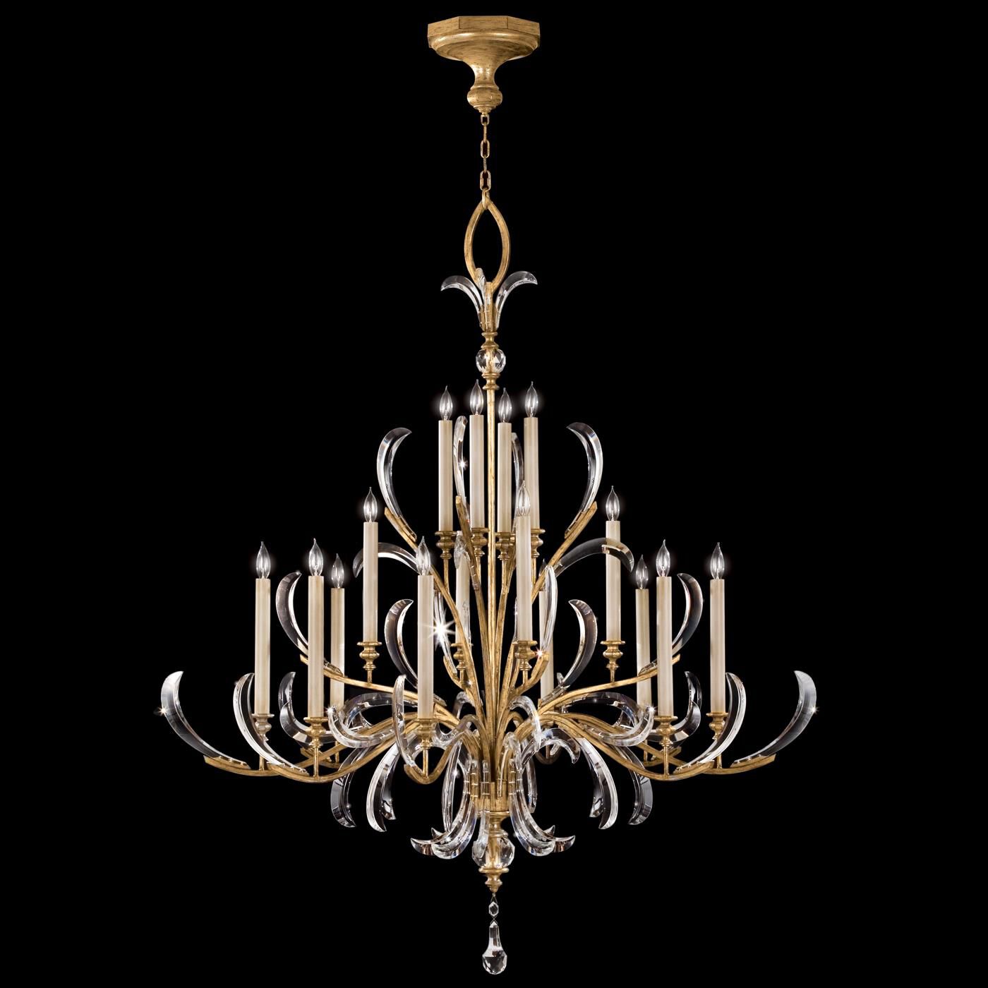 Fine Art Lamps Beveled Arcs 58 Inch 16 Light Chandelier Cp100684