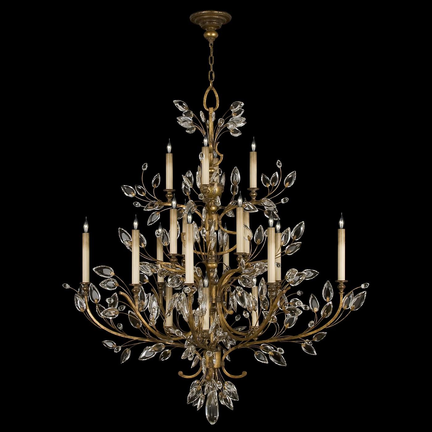 Fine Art Lamps Crystal Laurel 57 Inch 20 Light Chandelier Cp100950