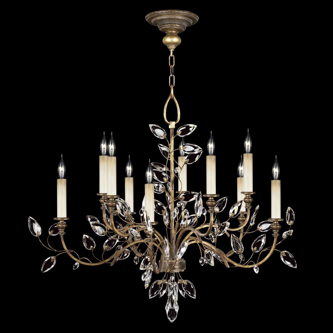 Fine Art Lamps Crystal Laurel 43 Inch 10 Light Chandelier Cp101001