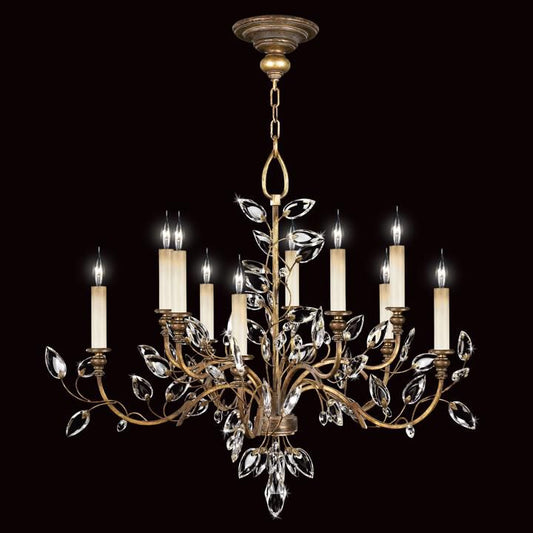 Fine Art Lamps Crystal Laurel 43 Inch 10 Light Chandelier Cp101001