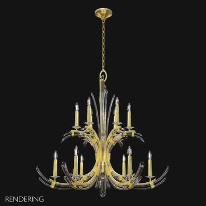 Fine Art Lamps Trevi 42 Inch 12 Light Chandelier Cp737283