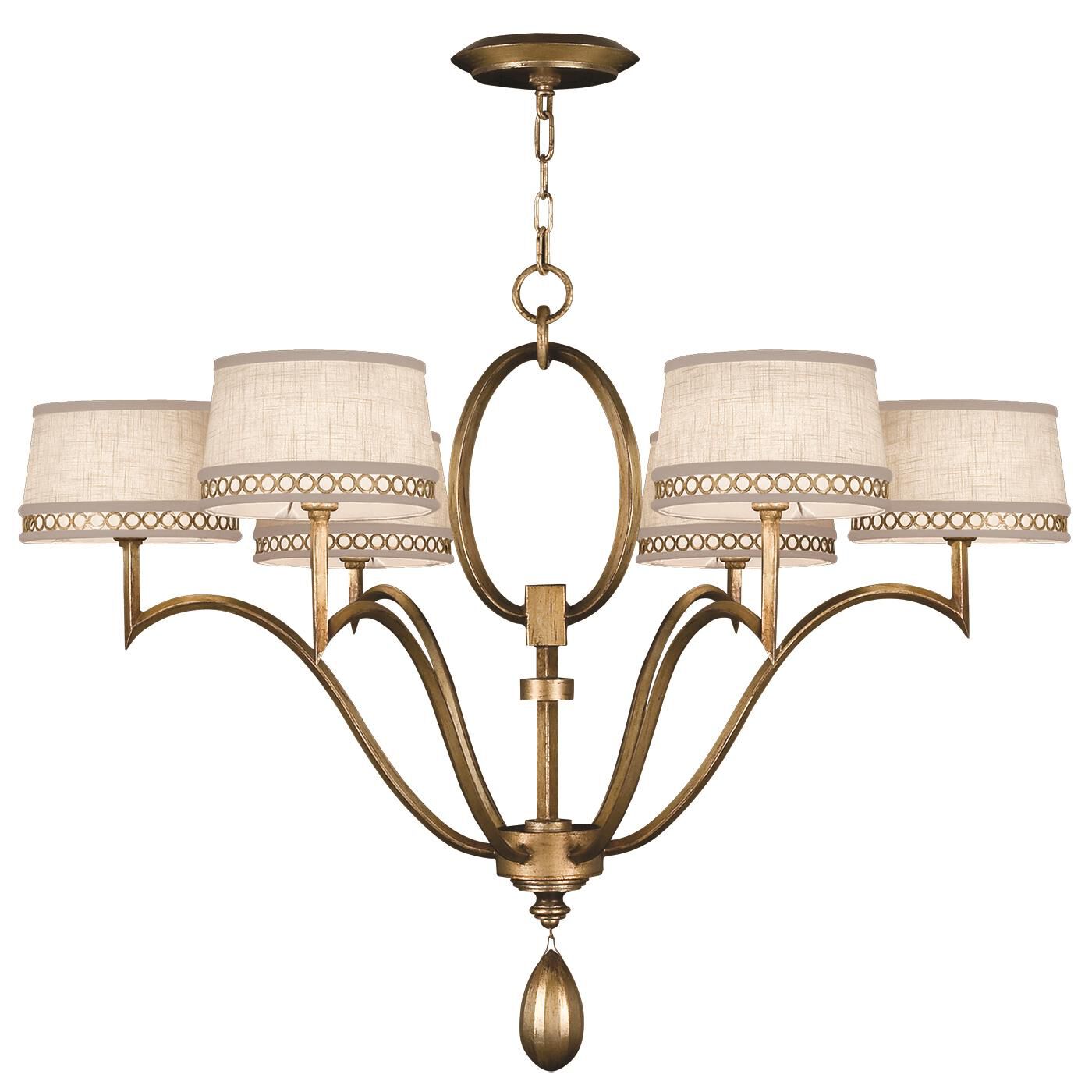 Fine Art Lamps Allegretto 39 Inch 6 Light Chandelier Cp101690