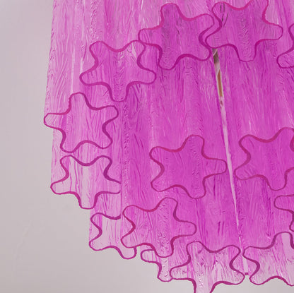 Fiora Rose Red Glass Overhead fixture Ceiling Lamp