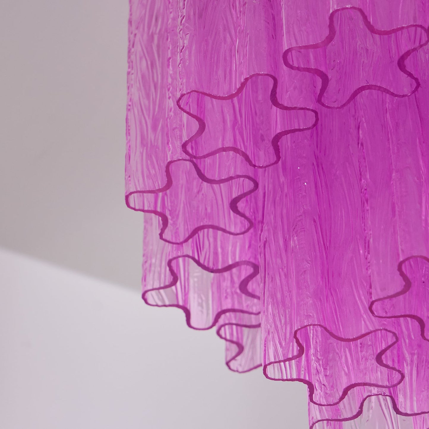 Fiora Rose Red Glass Overhead fixture Ceiling Lamp