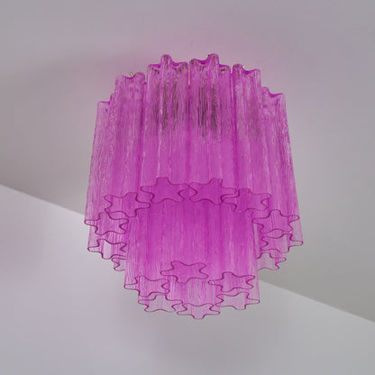 Fiora Rose Red Glass Overhead fixture Ceiling Lamp