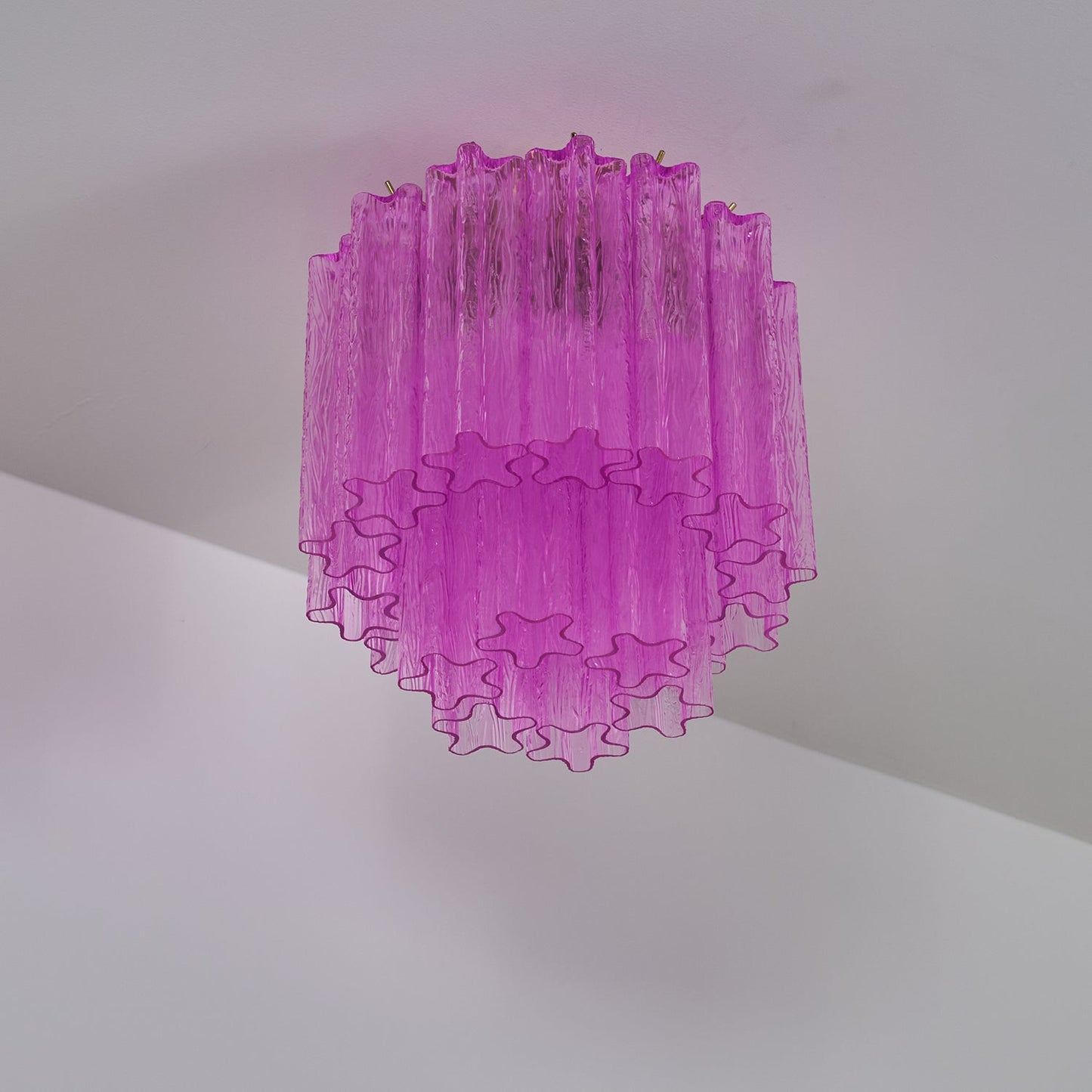 Fiora Rose Red Glass Overhead fixture Ceiling Lamp