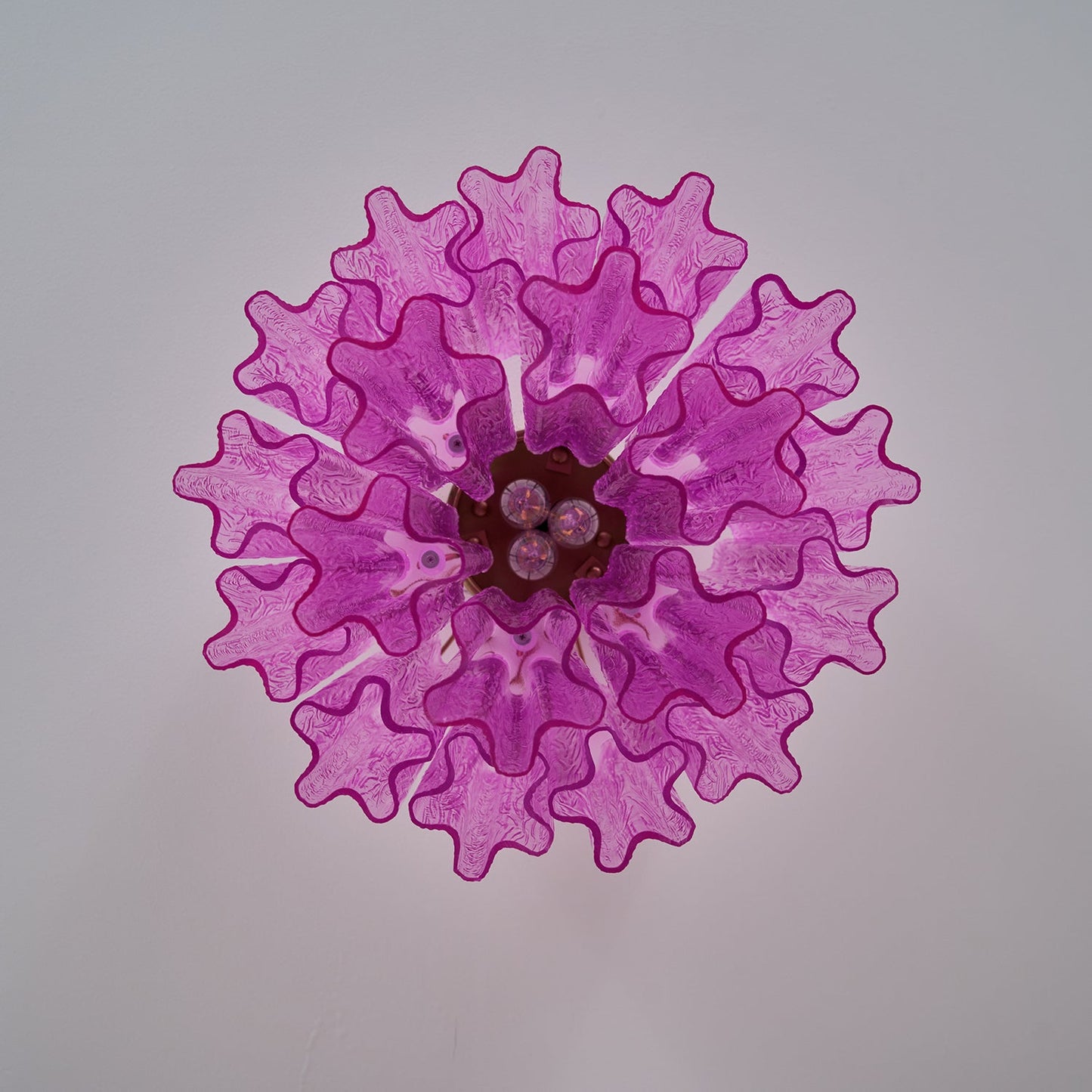 Fiora Rose Red Glass Overhead fixture Ceiling Lamp