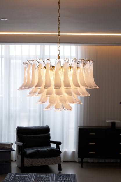 Fiora Pink Glass Chandelier