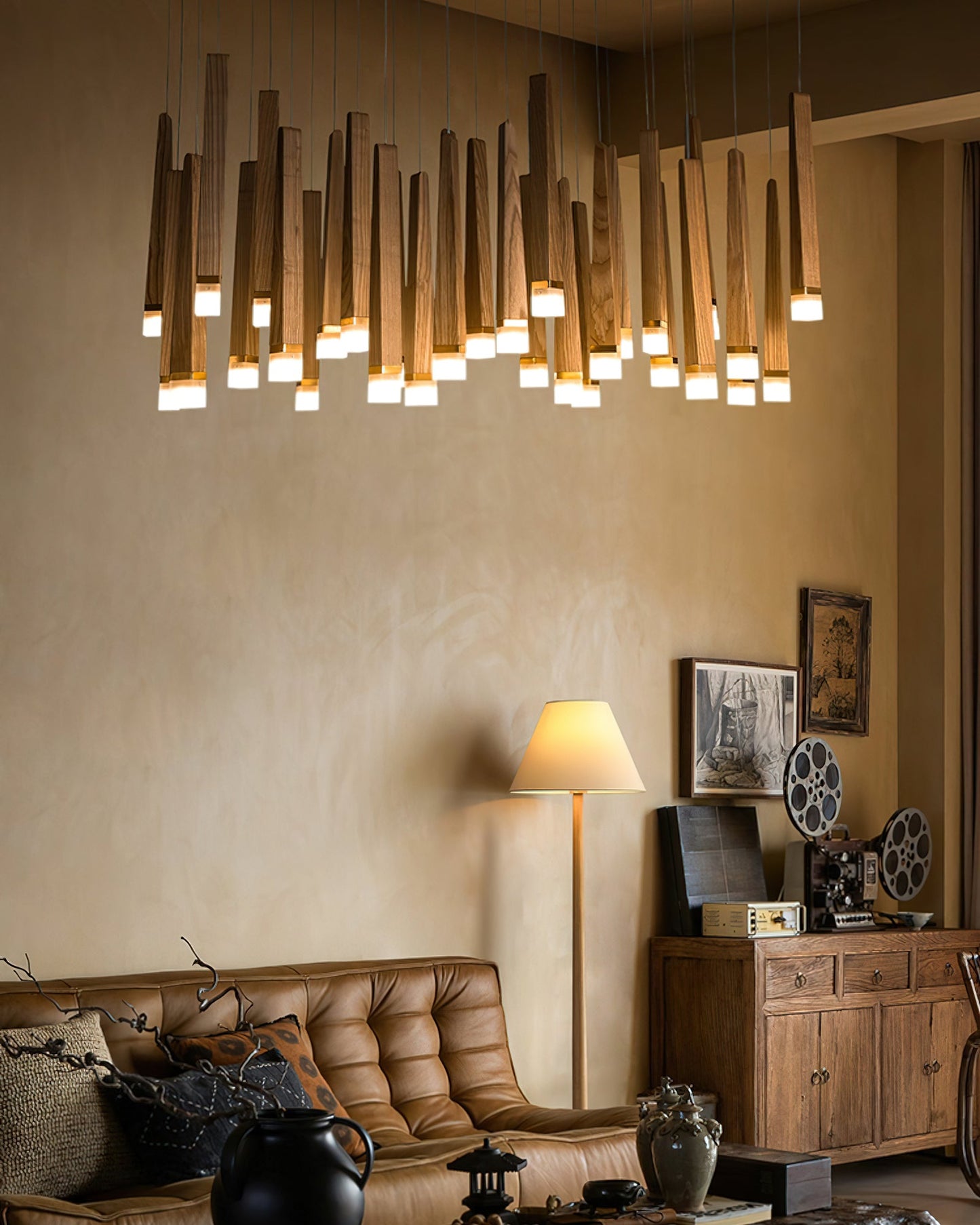 Firewood Stick Electrolier Chandelier