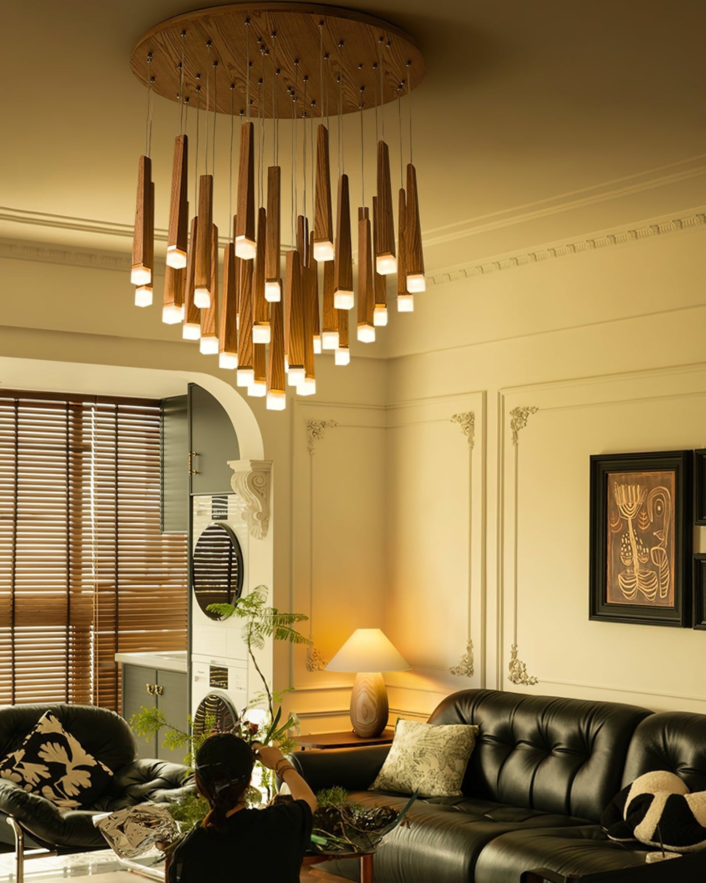 Firewood Stick Electrolier Chandelier