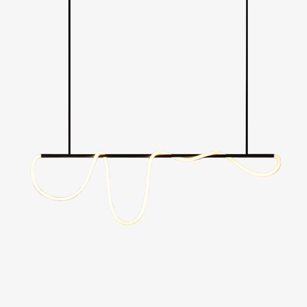 Flexible Linear Curve Electrolier Chandelier