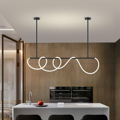 Flexible Linear Curve Electrolier Chandelier