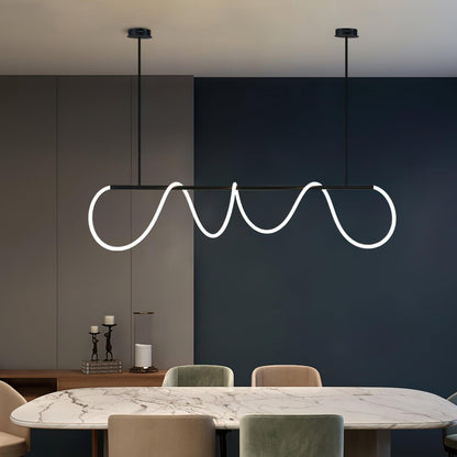 Flexible Linear Curve Electrolier Chandelier