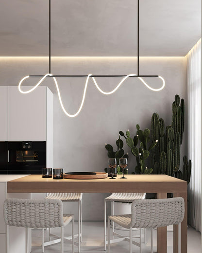 Flexible Linear Curve Electrolier Chandelier