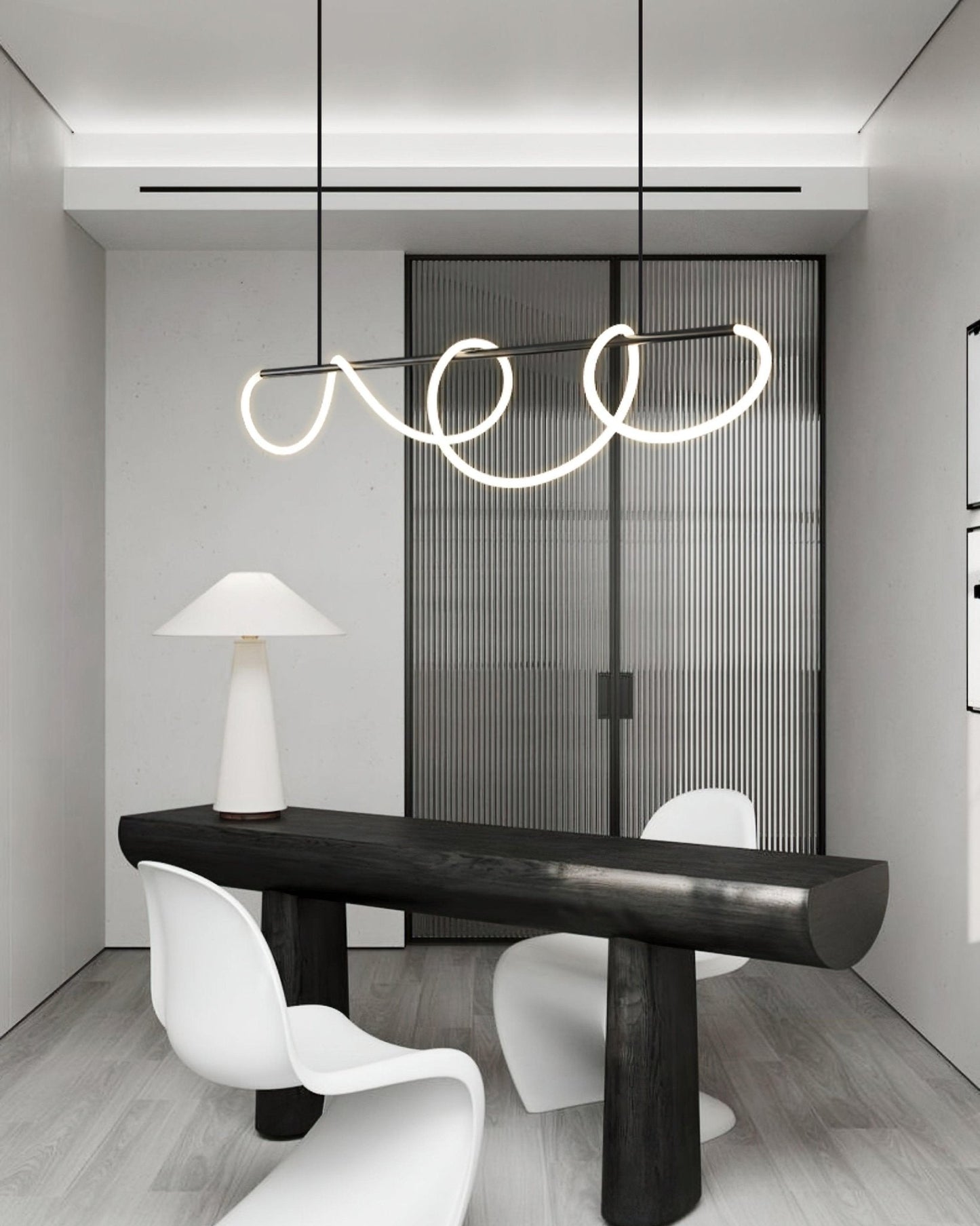 Flexible Linear Curve Electrolier Chandelier