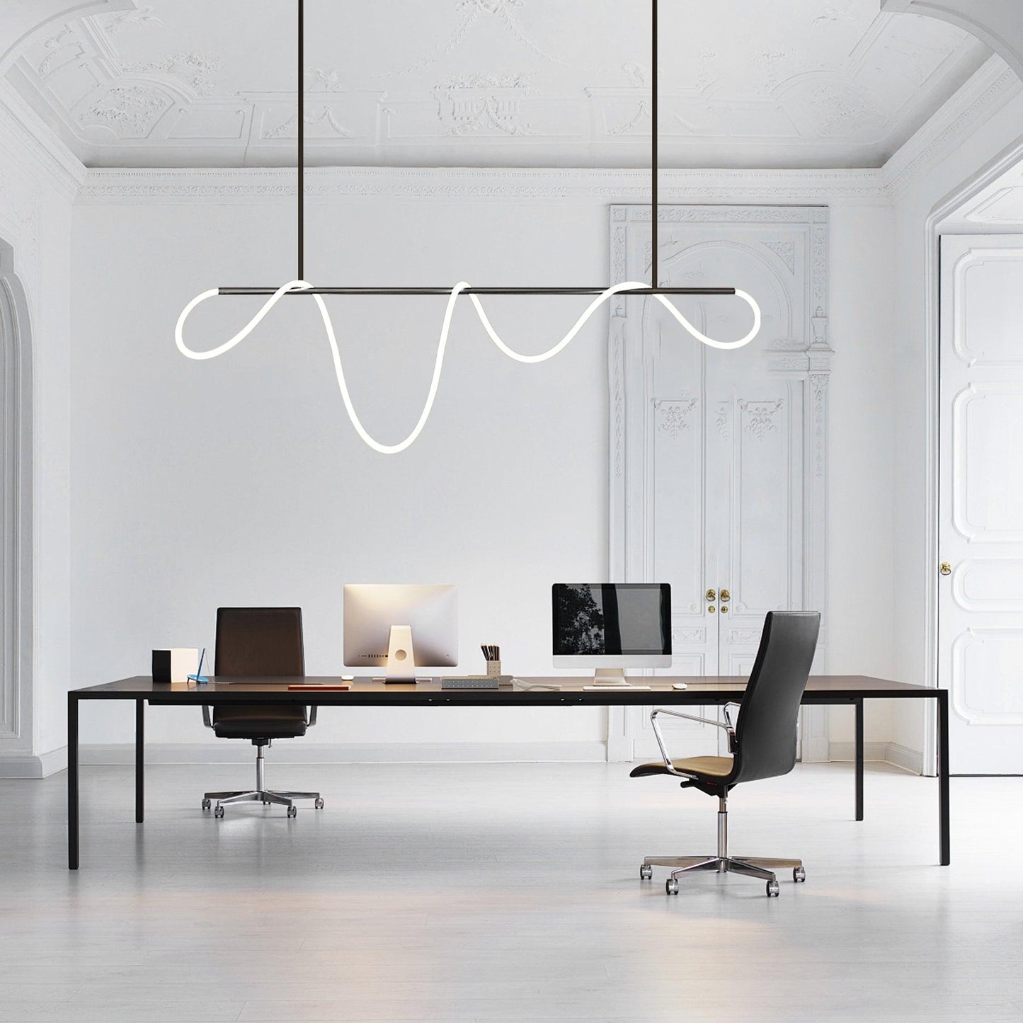 Flexible Linear Curve Electrolier Chandelier