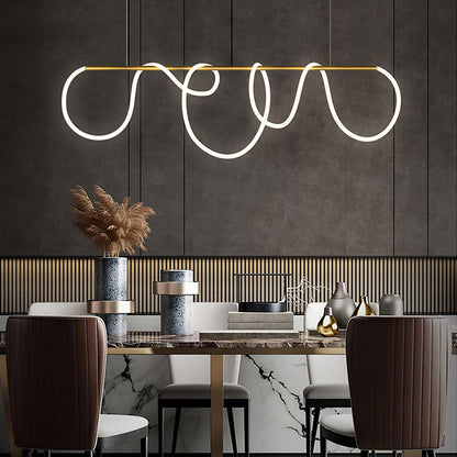 Flexible Linear Curve Electrolier Chandelier