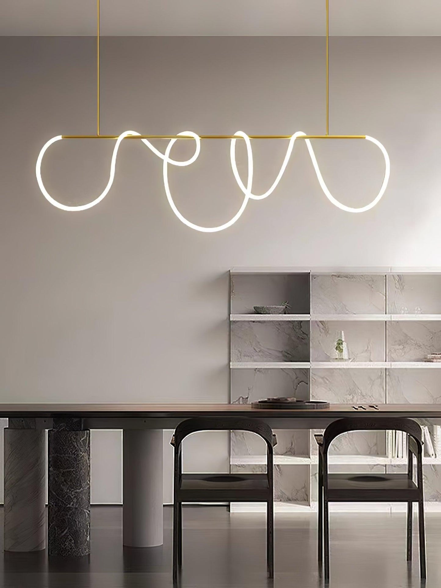 Flexible Linear Curve Electrolier Chandelier