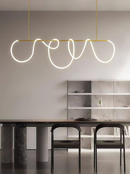 Flexible Linear Curve Electrolier Chandelier