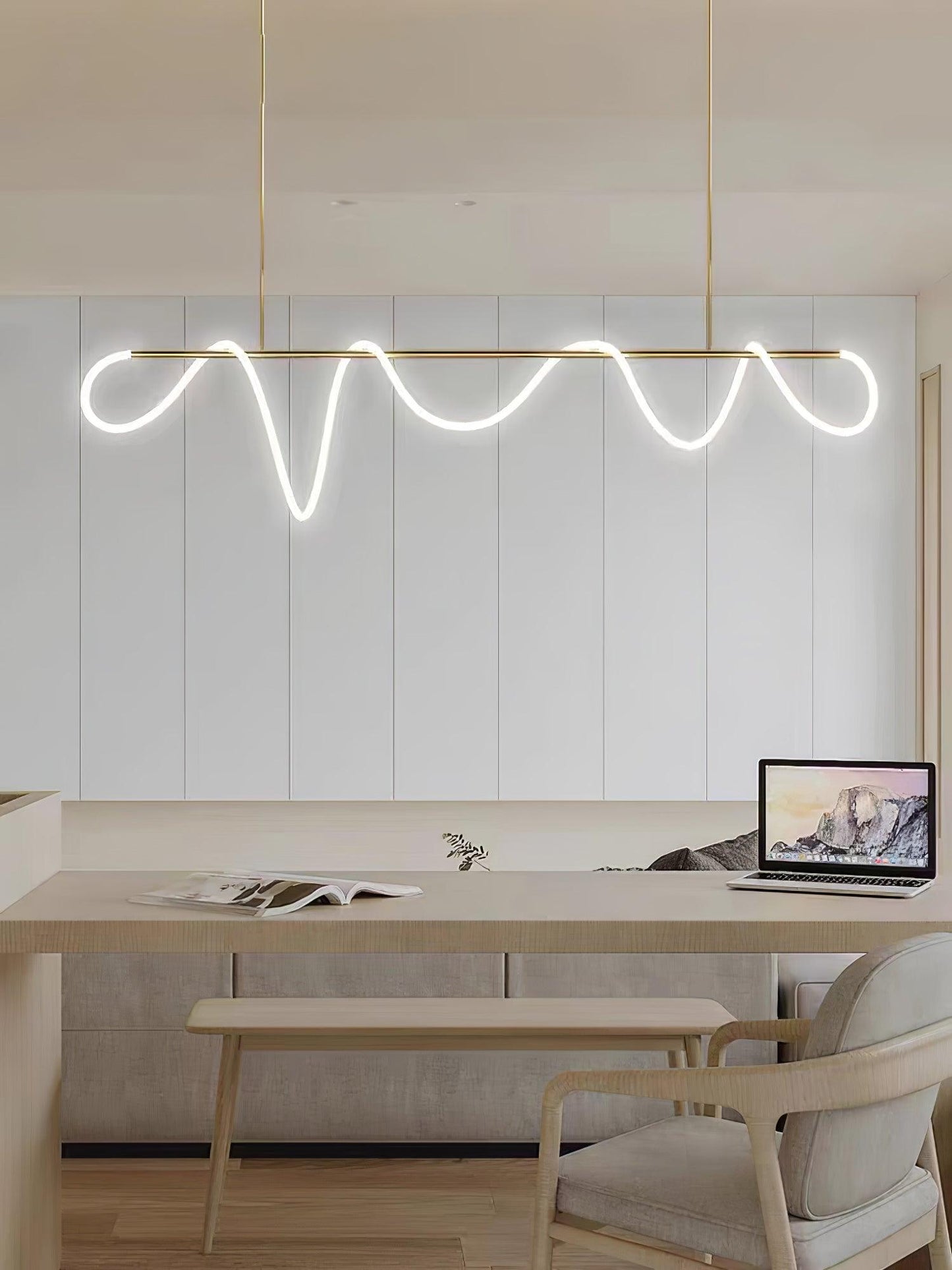 Flexible Linear Curve Electrolier Chandelier