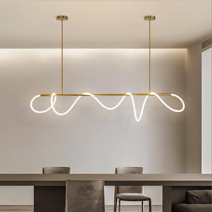 Flexible Linear Curve Electrolier Chandelier