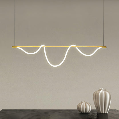 Flexible Linear Curve Electrolier Chandelier