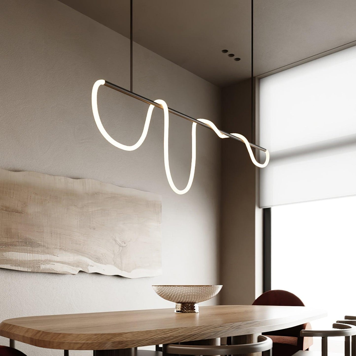 Flexible Linear Curve Electrolier Chandelier