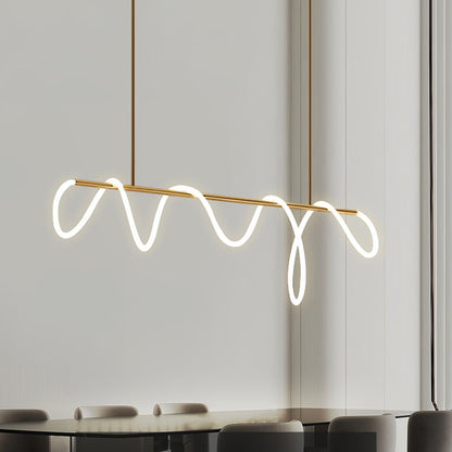 Flexible Linear Curve Electrolier Chandelier