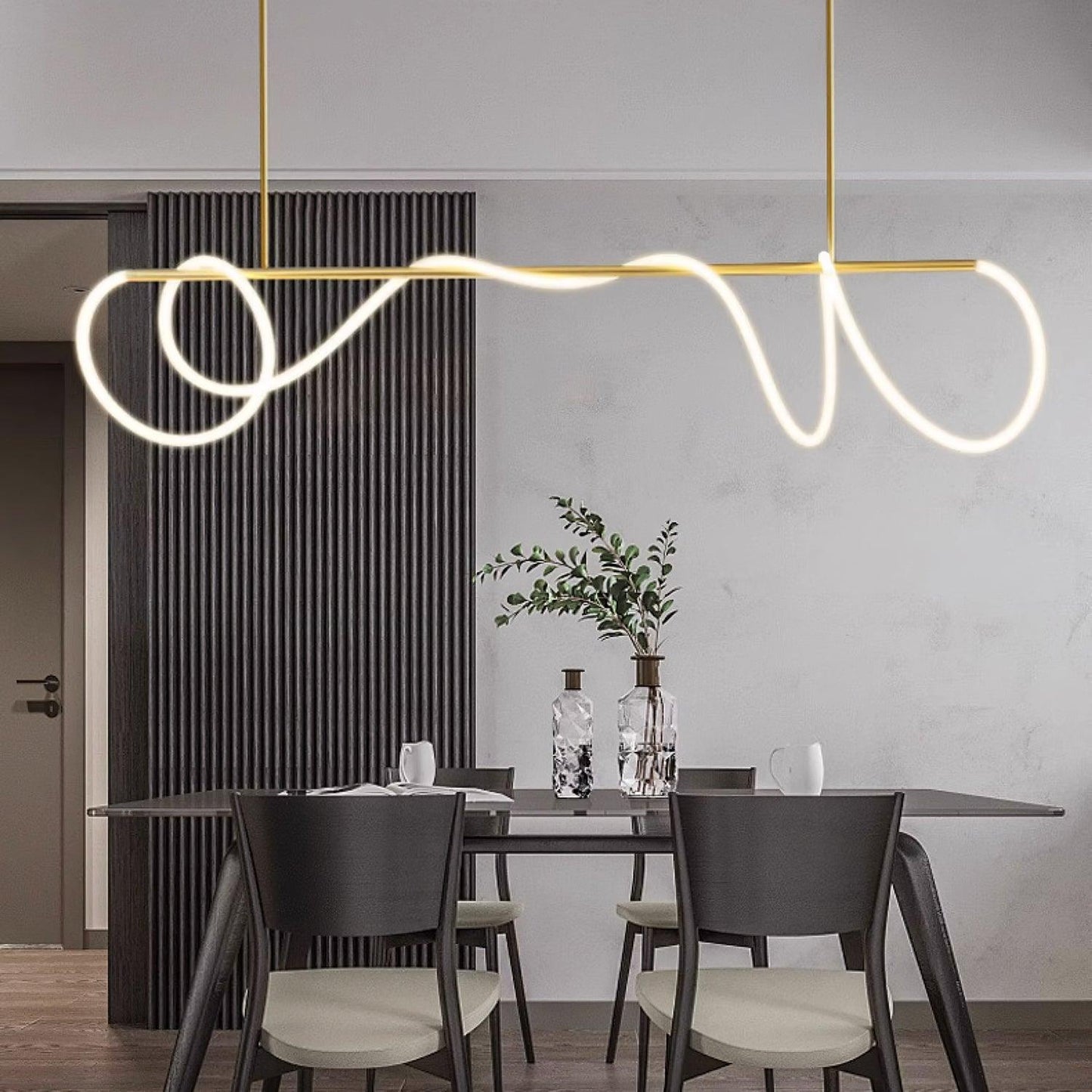 Flexible Linear Curve Electrolier Chandelier