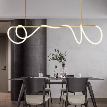 Flexible Linear Curve Electrolier Chandelier