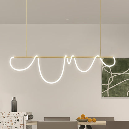 Flexible Linear Curve Electrolier Chandelier