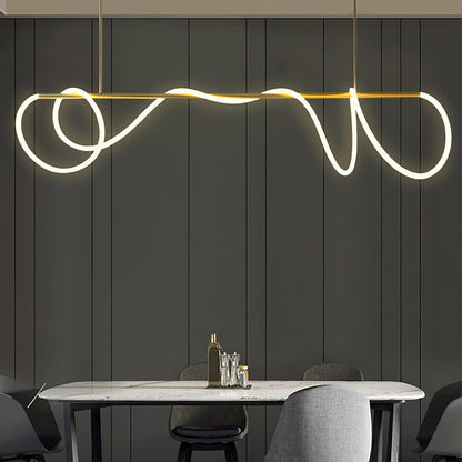 Flexible Linear Curve Electrolier Chandelier