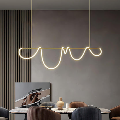 Flexible Linear Curve Electrolier Chandelier