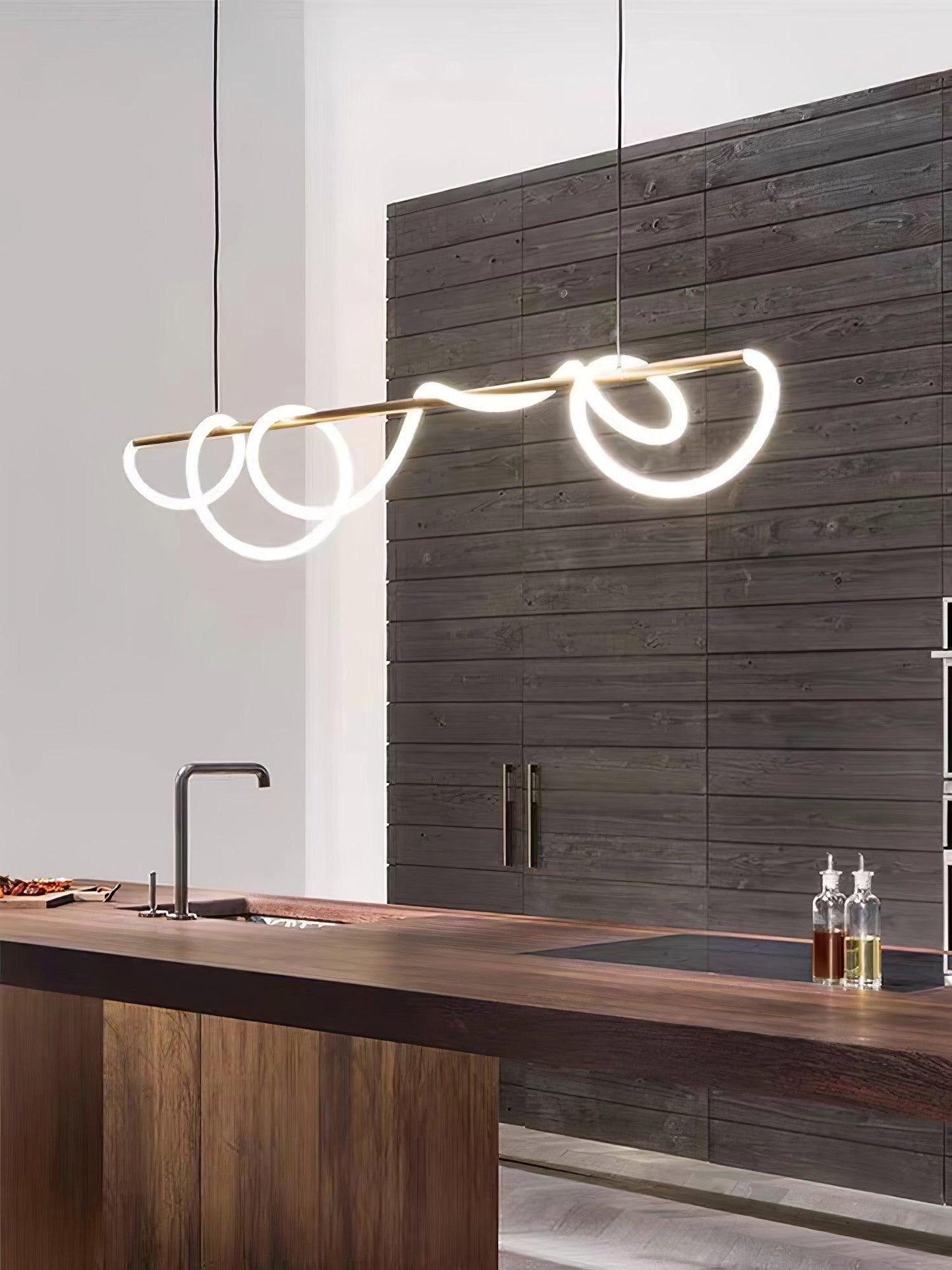 Flexible Linear Curve Electrolier Chandelier