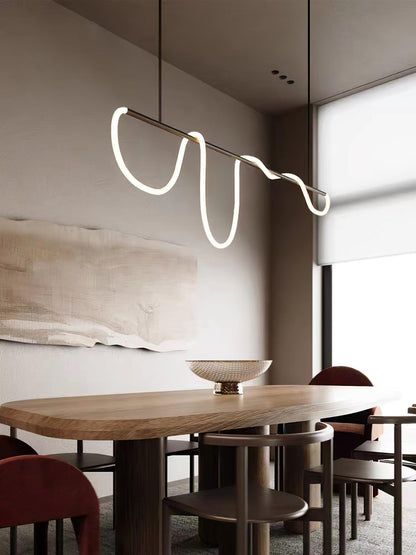 Flexible Linear Curve Electrolier Chandelier