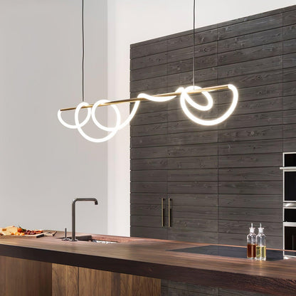 Flexible Linear Curve Electrolier Chandelier