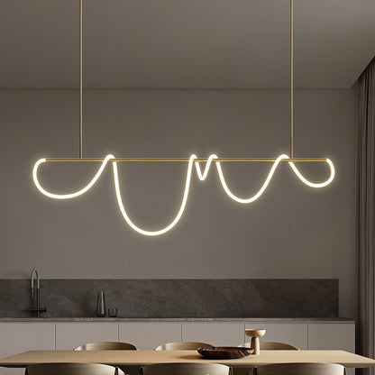 Flexible Linear Curve Electrolier Chandelier