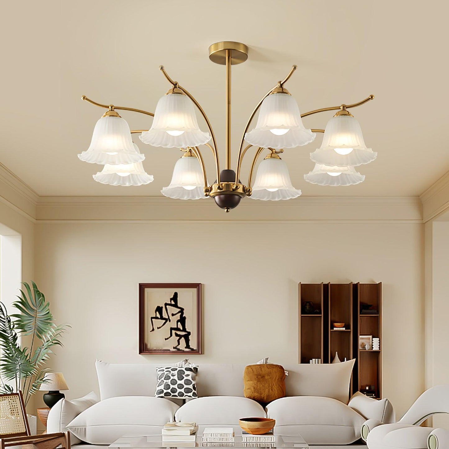 Flora Brass Electrolier Chandelier