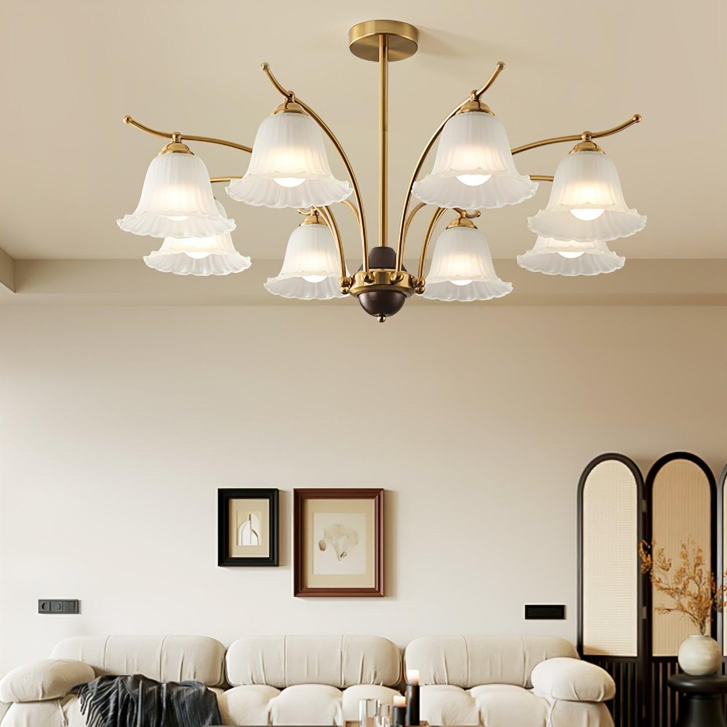 Flora Brass Electrolier Chandelier