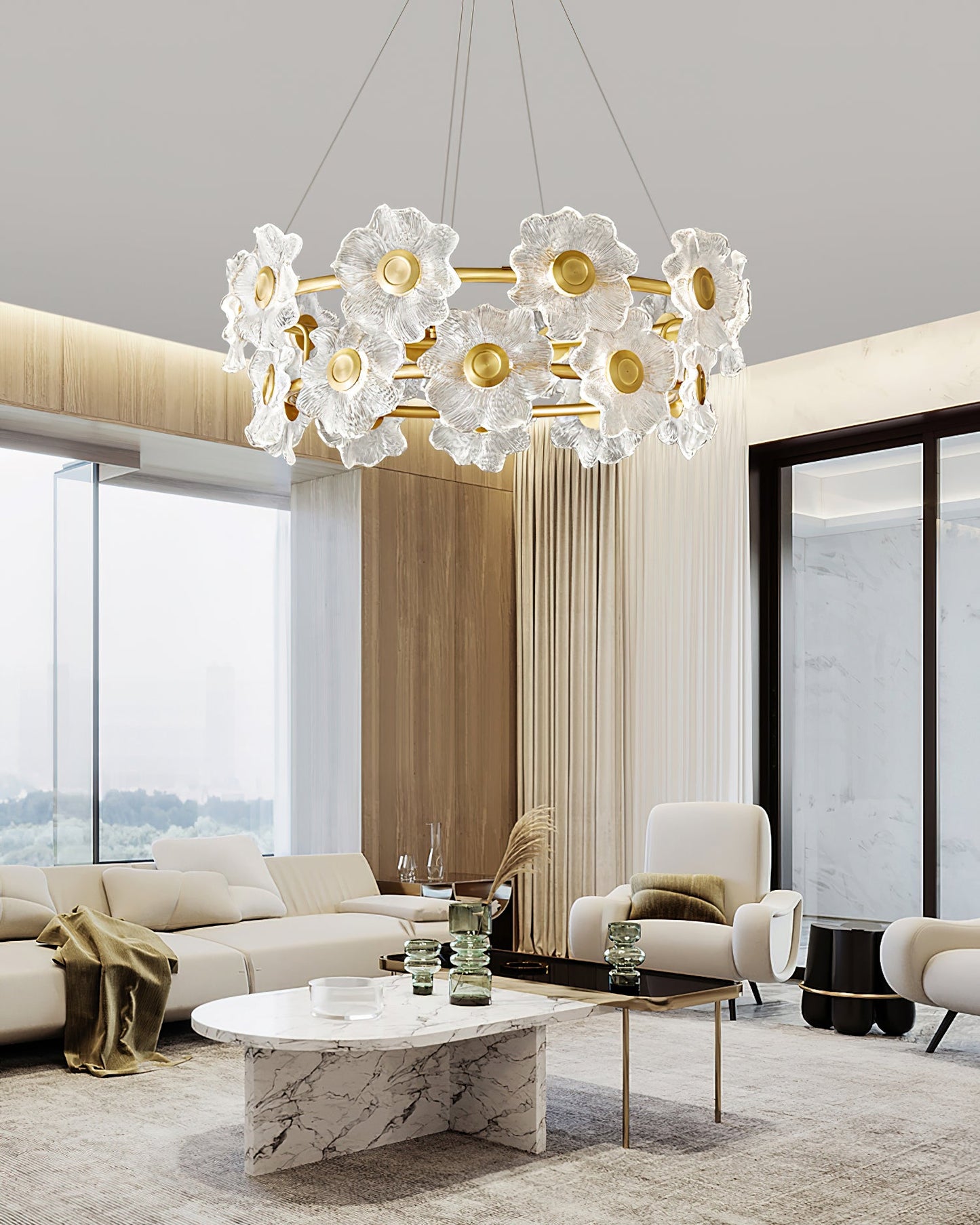 Flora Glass Candelabrum Chandelier