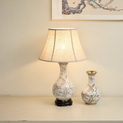 Floral Bird Ceramic Table Lamp