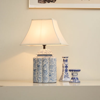 Floral Bird Jar Table Lamp